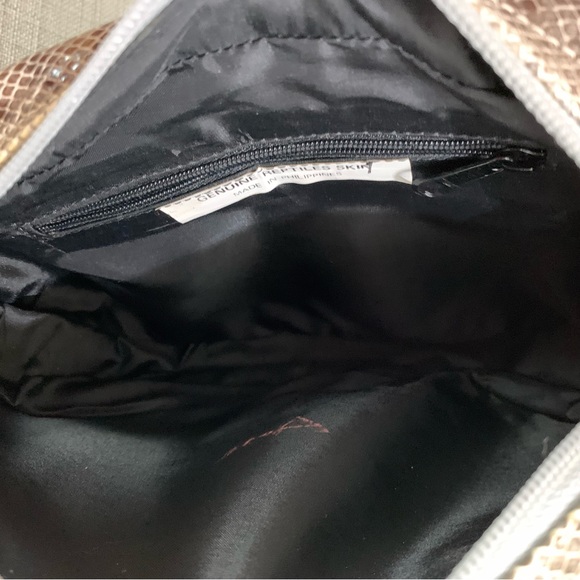 NWT! Exotic HALA Genuine SNAKESKIN Mini CROSS BODY Purse FESTIVAL Swing Pack BAG - Picture 5 of 6